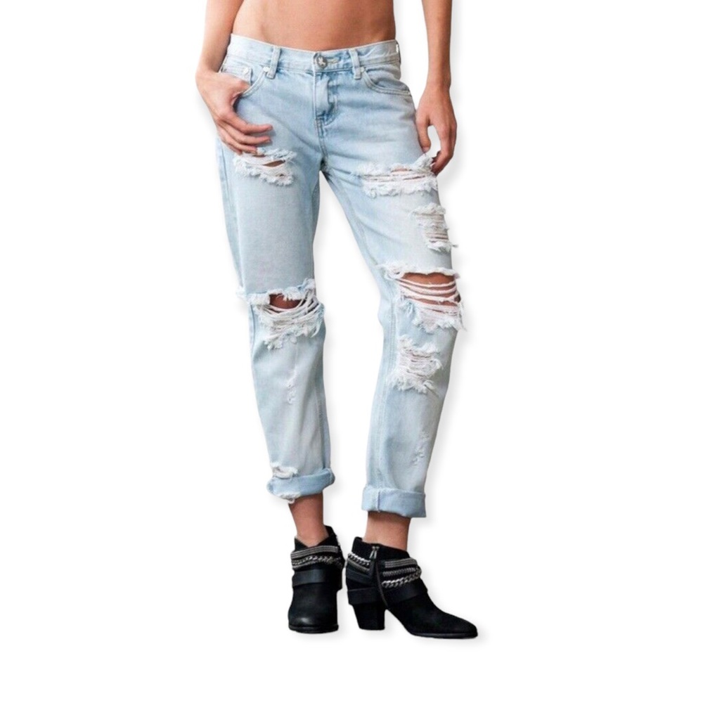 COPY - One Teaspoon Womens Awesome Baggies Low Waist Relaxed Leg Jeans Sz 28